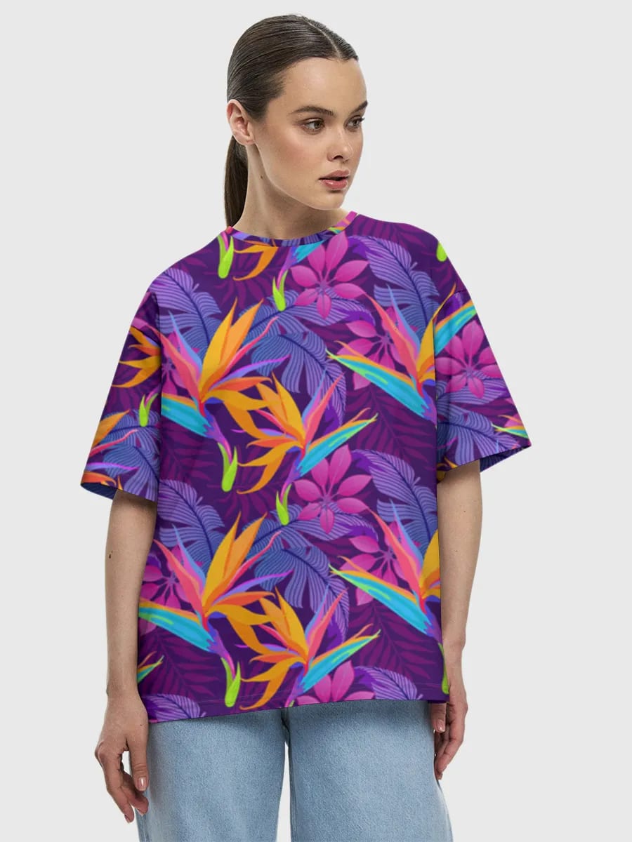 Neon Tropical Flowers