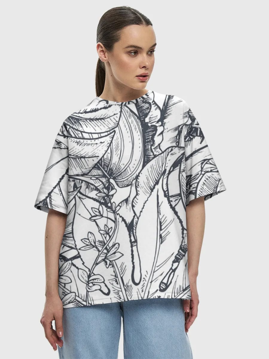 Tropical Botanical Line Art