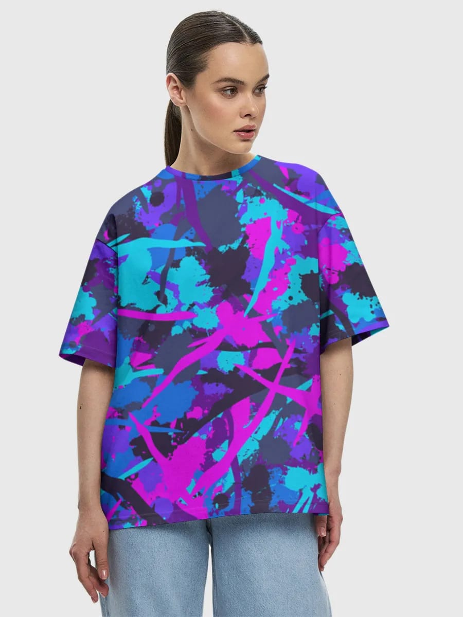 Neon Paint Splatter Burst