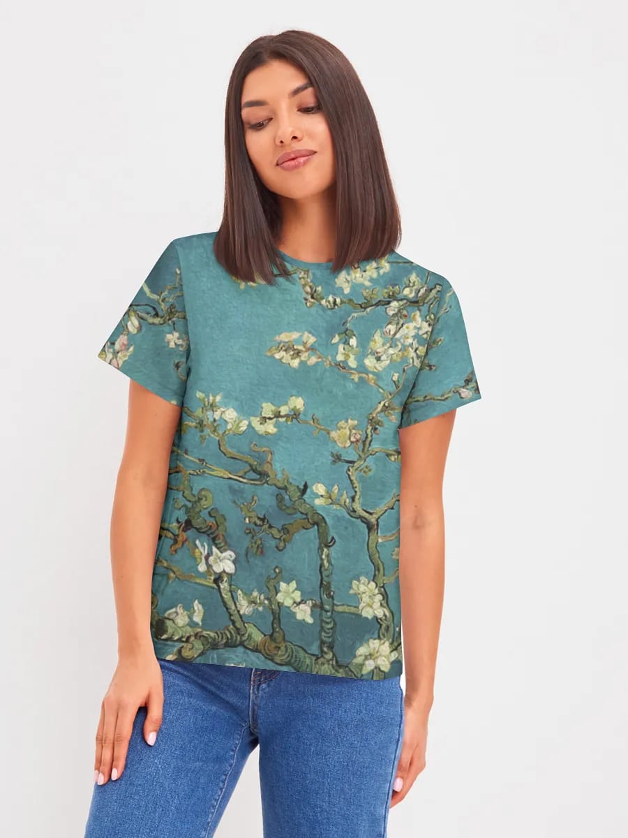 Blossoming Branches on Teal