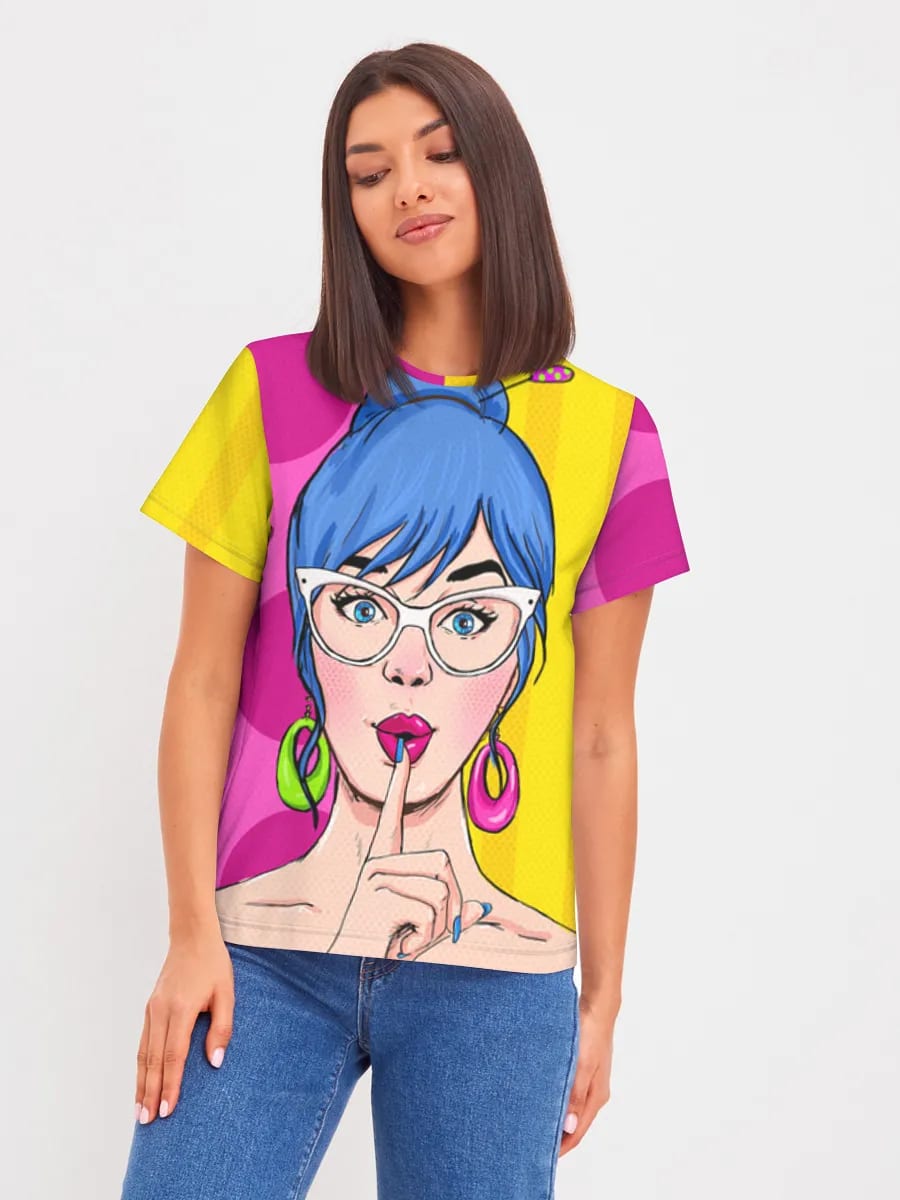 Pop Art Shh-Mädchen