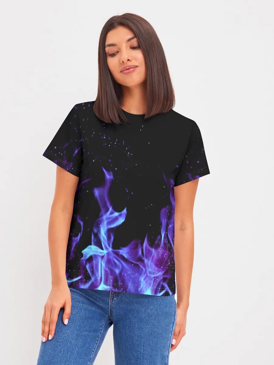 Neon Lila-Blaue Flammen