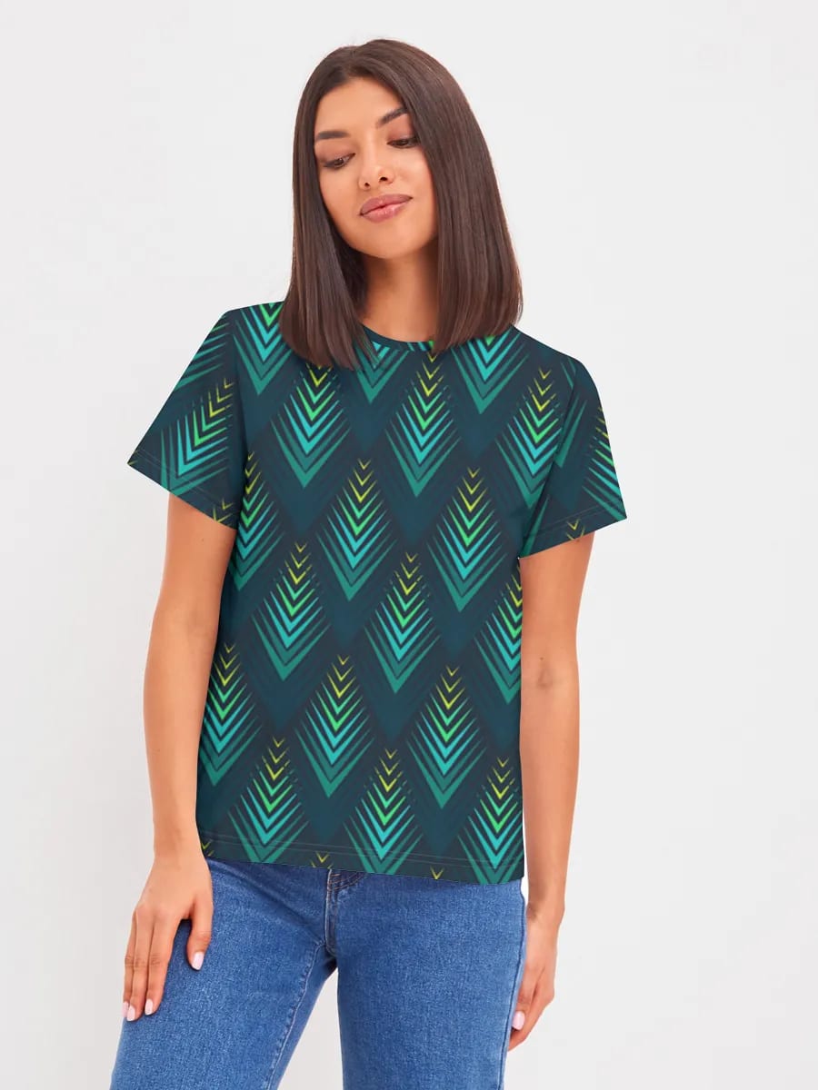 Petrol Art-Déco-Chevrons