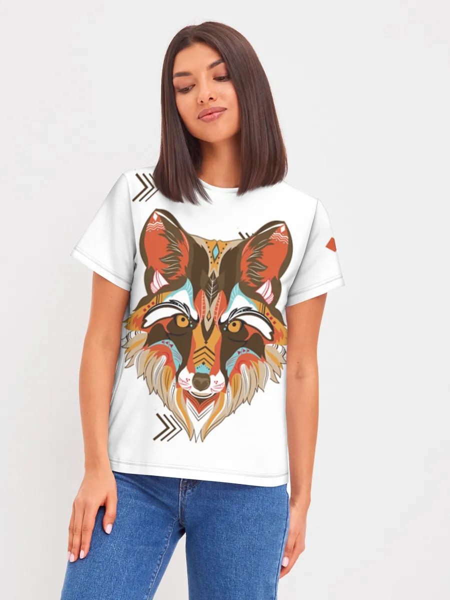 Geometrischer Tribal-Fuchskopf