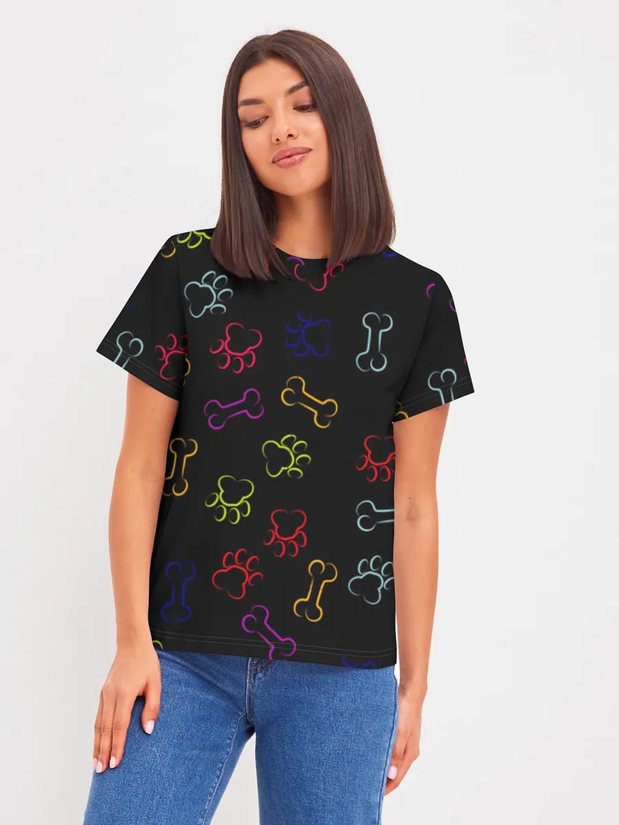 Neon Pfoten und Knochen