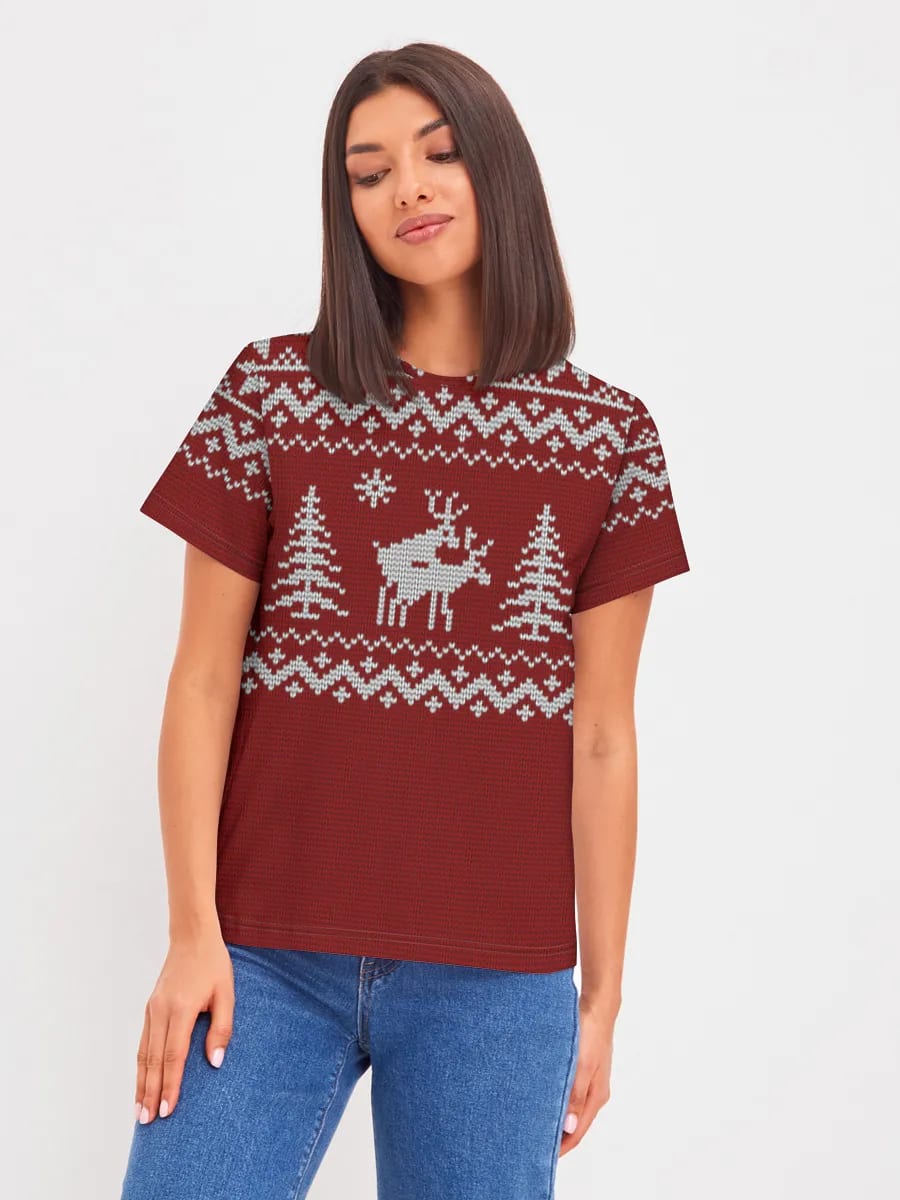 Frecher Rentier Strickpullover