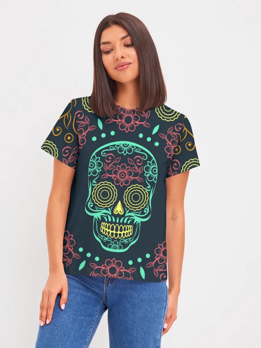 Florale Sugar Skull Kunst