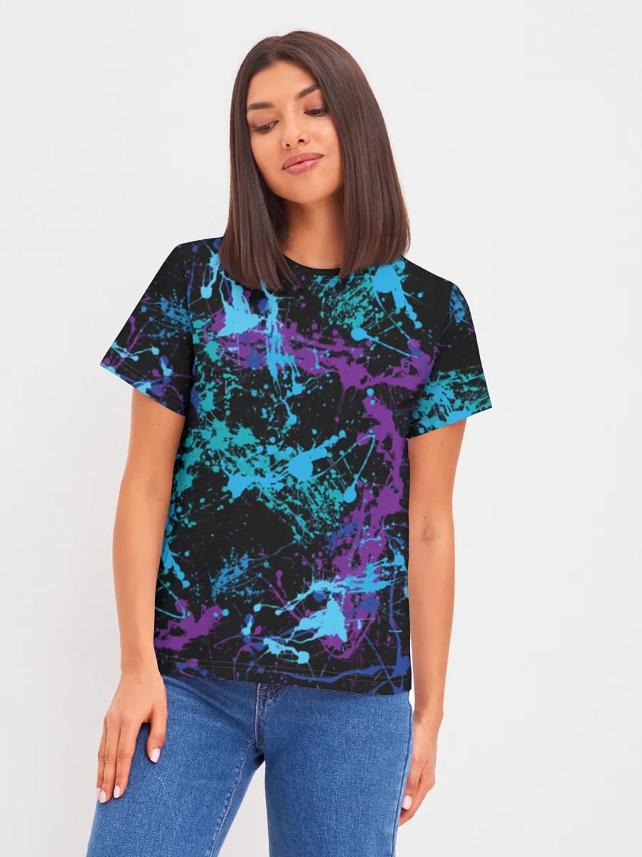 Neon Paint Splatter