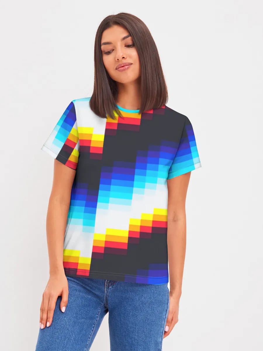 Retro Pixel-Chevron-Wellen