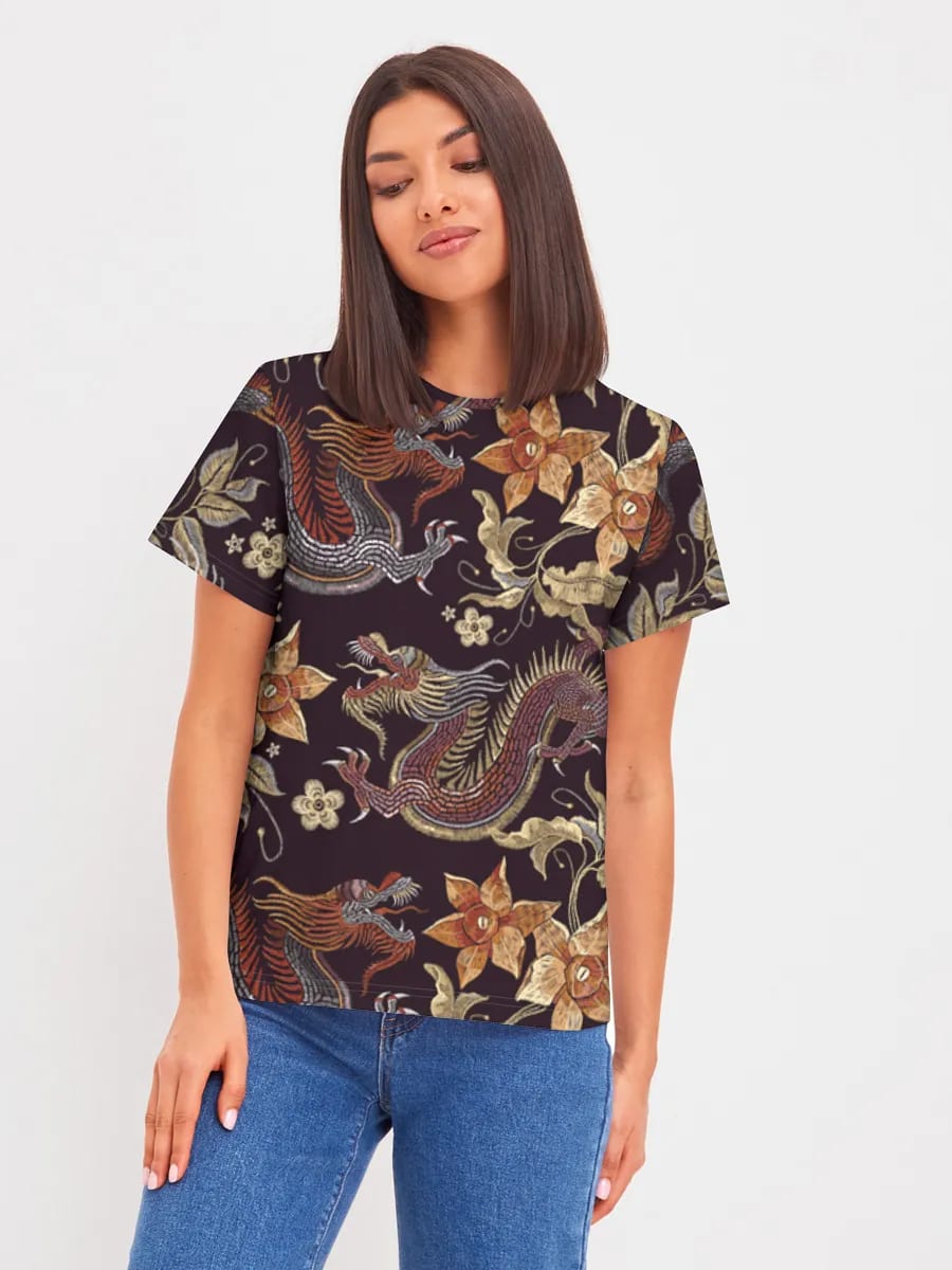 Ornamentale Blumen-Drachen
