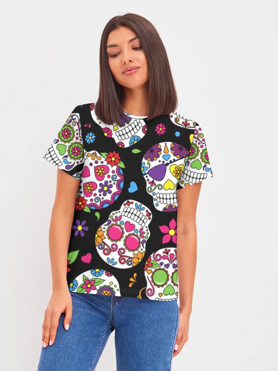 Bunte Sugar Skull-Collage