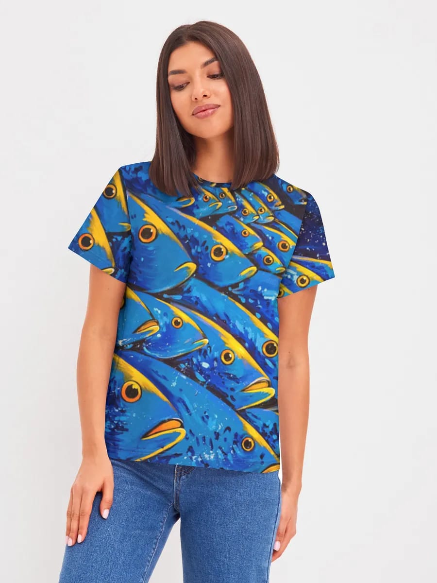 Schwarm Blauer Fische