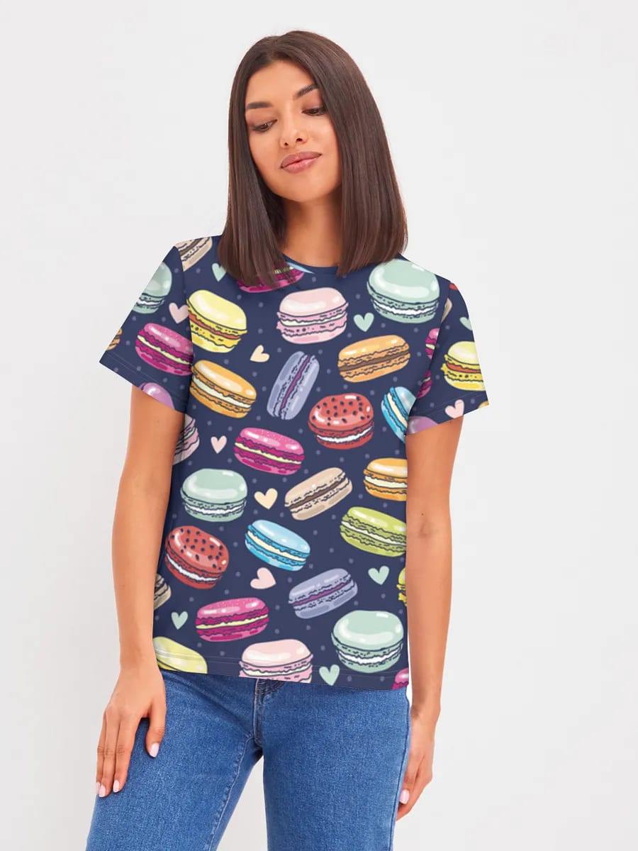 Bunte Macaron-Herzen