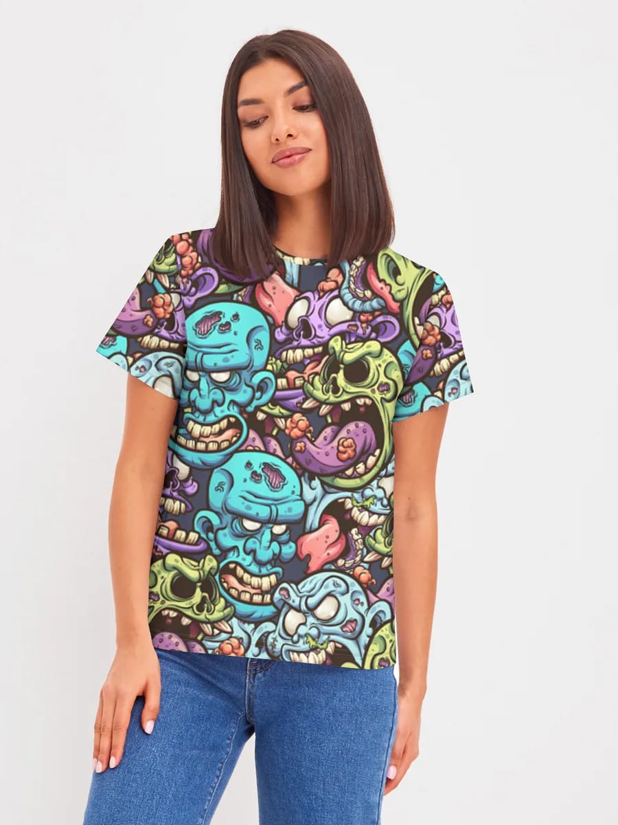 Cartoon Zombie Gehirn Chaos