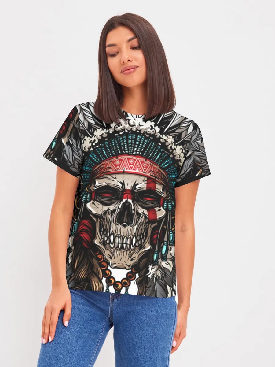 Totenkopf-Federkopfschmuck