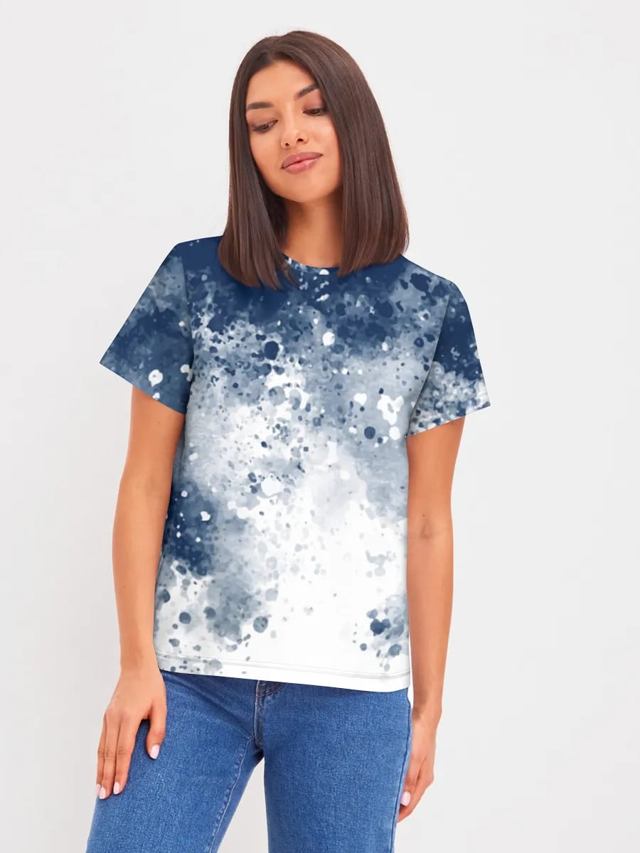 Indigo Watercolor Splatter