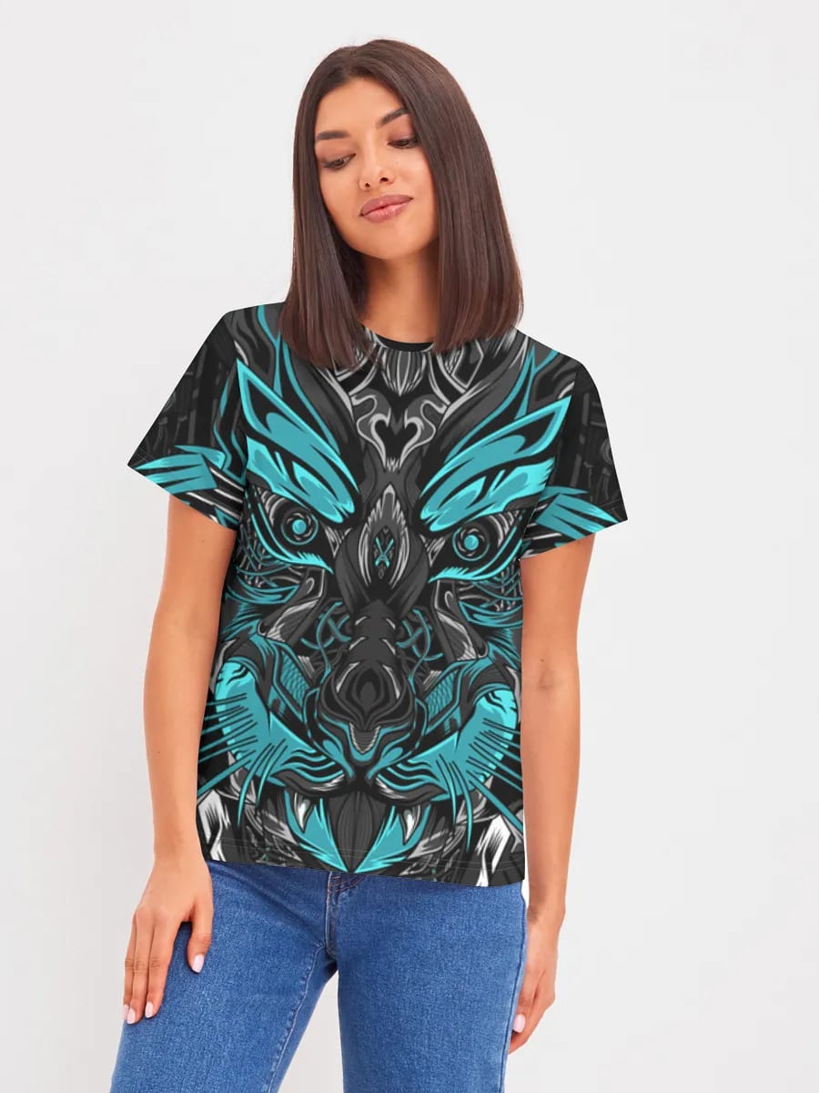 Neon Cyber-Tiger-Emblem
