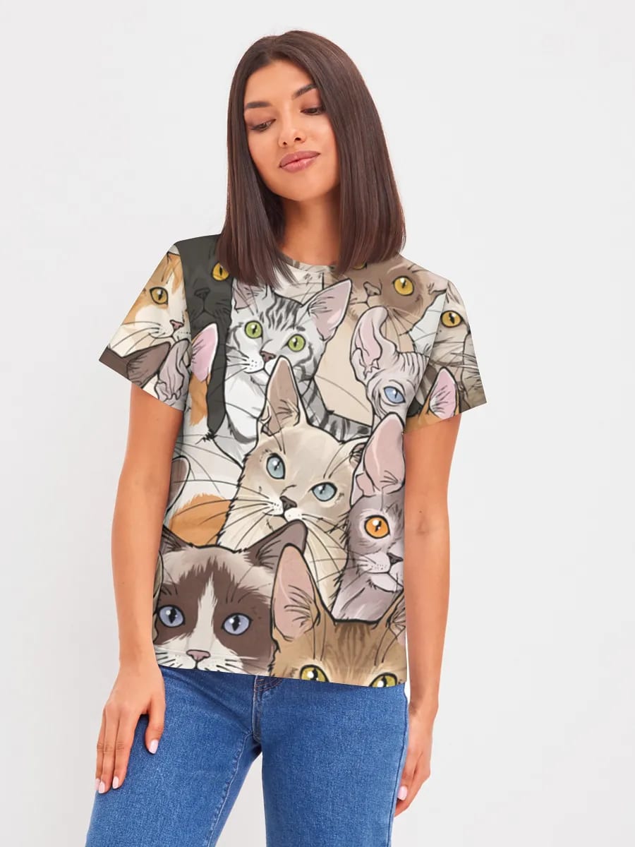 Bunte Katzengesichter