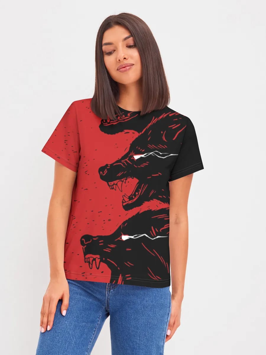 Dreiköpfiger Wolf