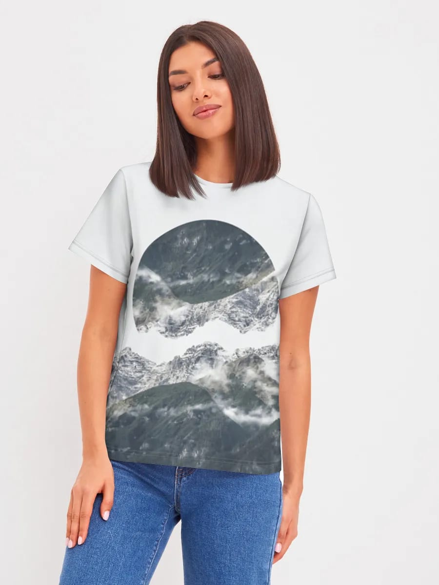 Minimalistischer Alpenbergkreis