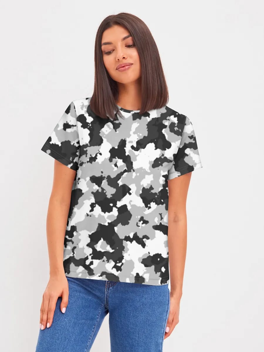 Monochromes Camouflage-Muster
