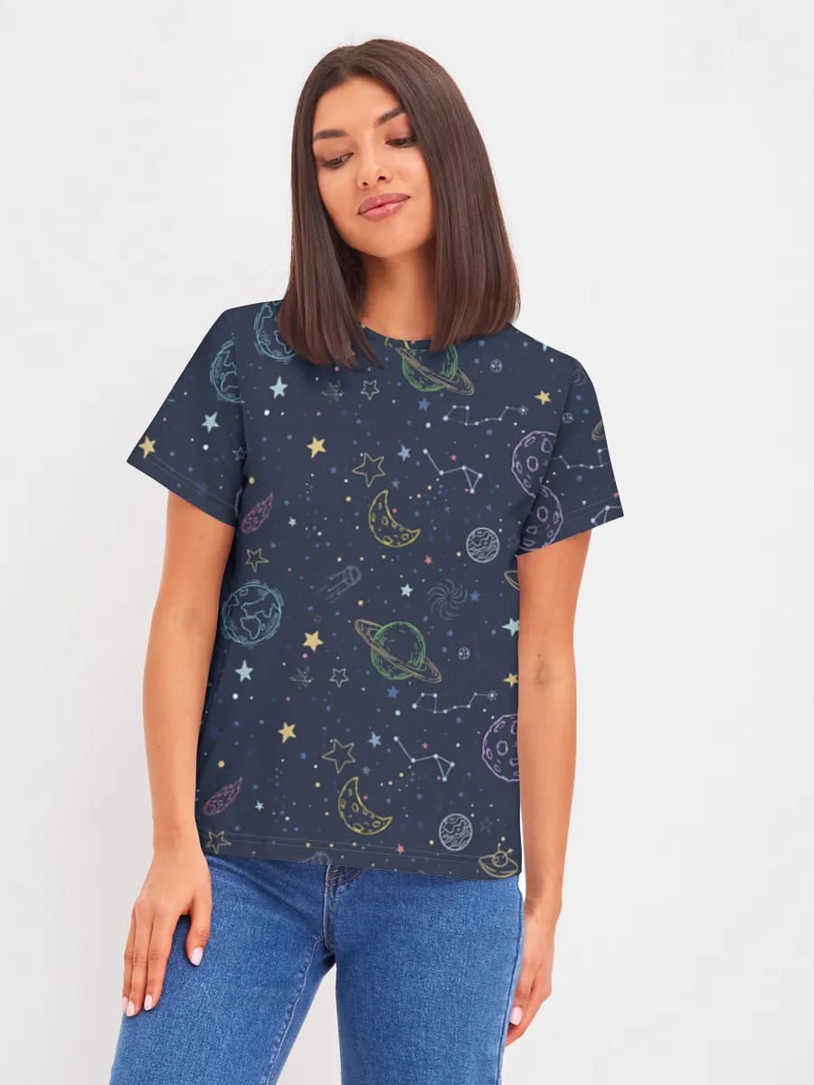 Kosmischer Doodle-Nachthimmel