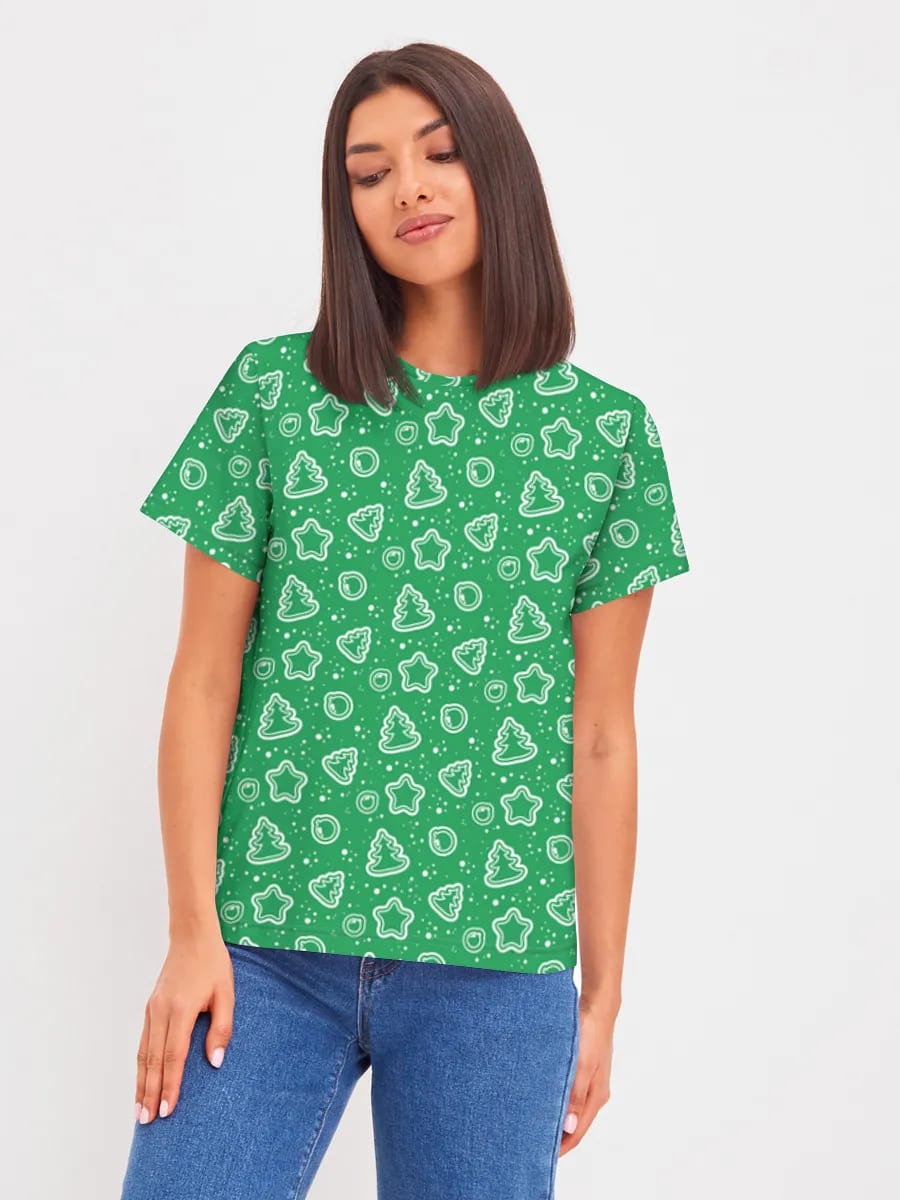 Iconos de galletas navideñas verdes