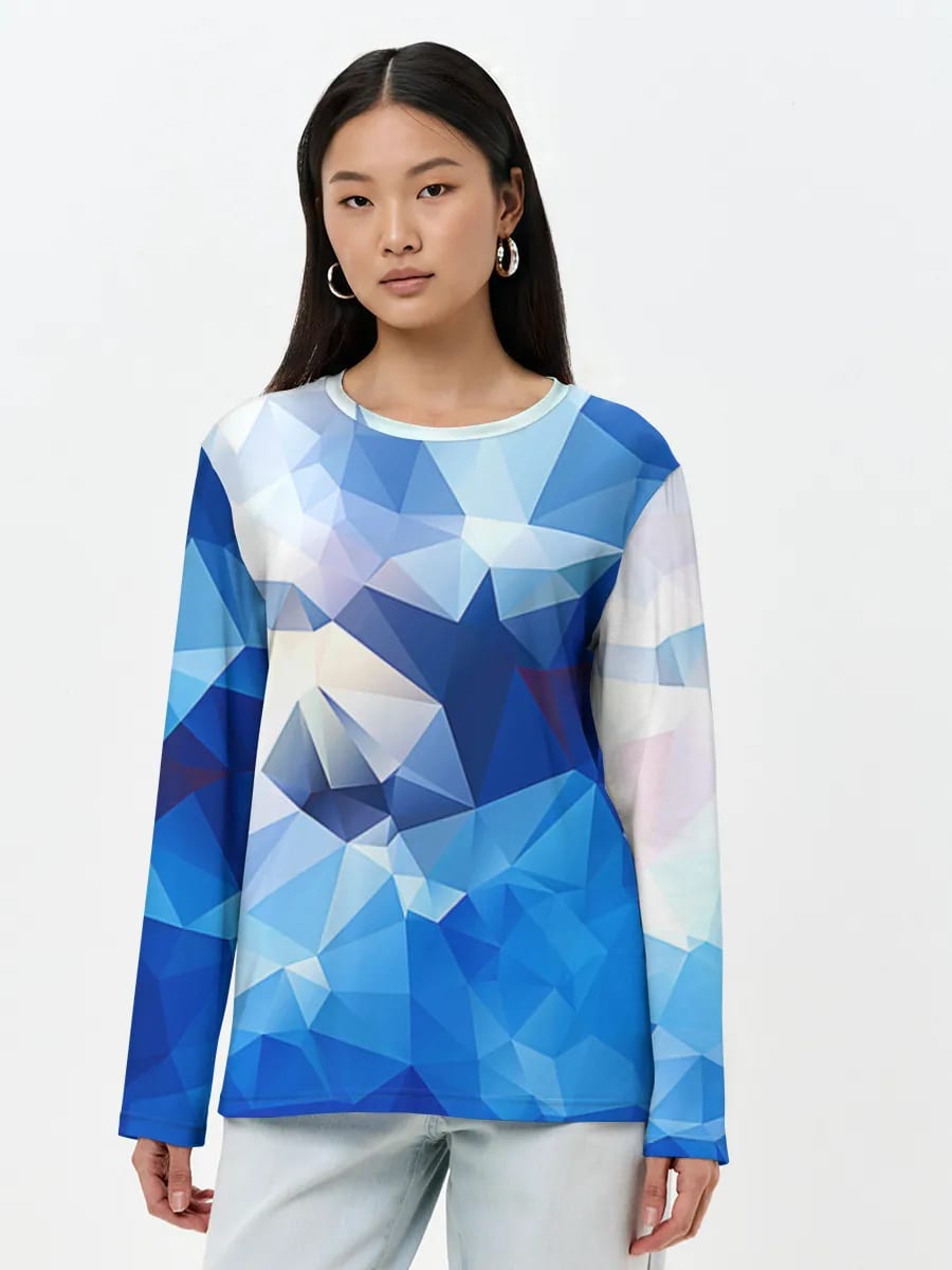 Géométrie Low Poly Bleue