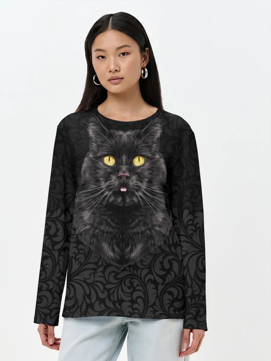 Gothic Schwarze Katze Porträt