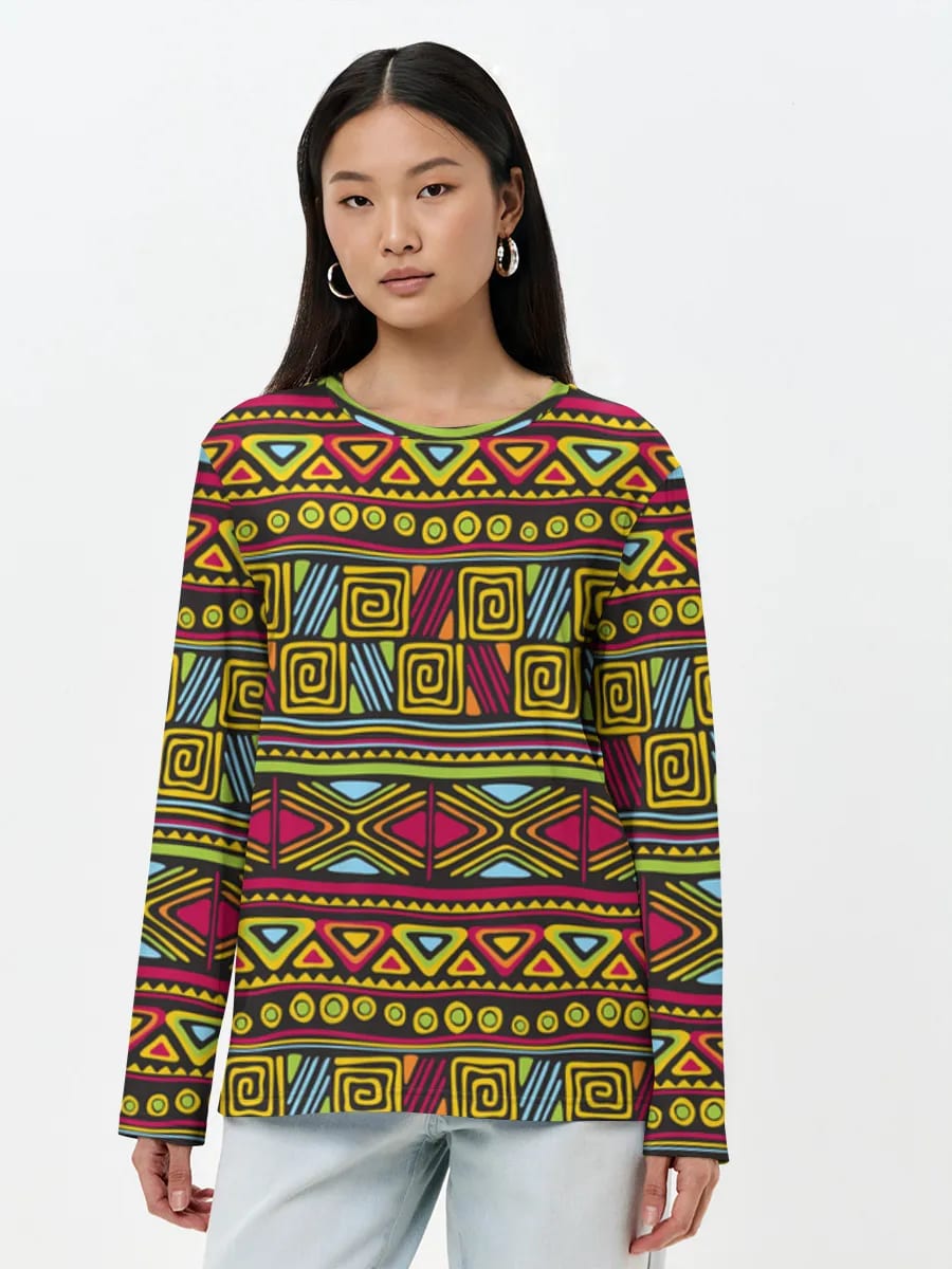 Tribal Geometric Stripes