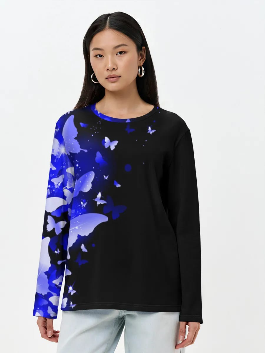 Leuchtender blauer Schmetterlingsschwarm