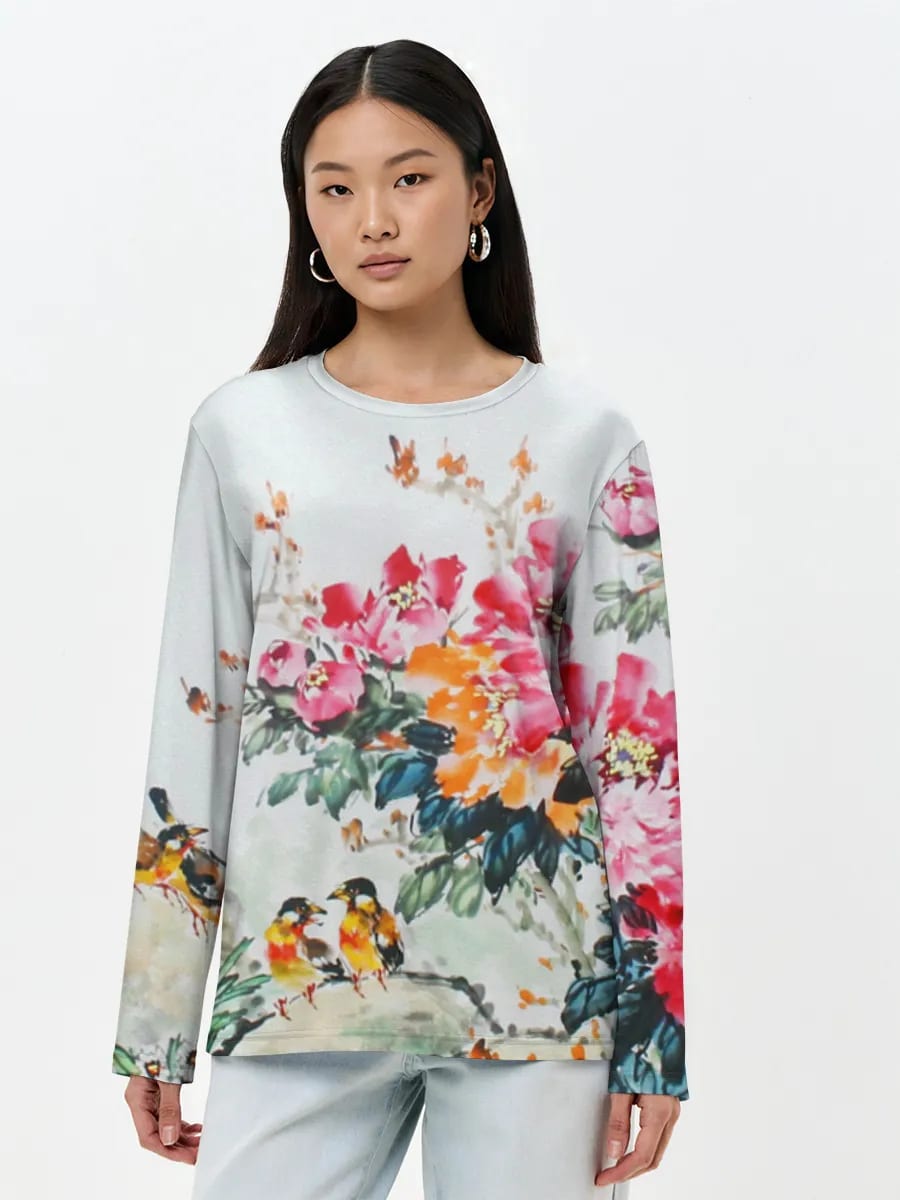 Peonies And Songbirds