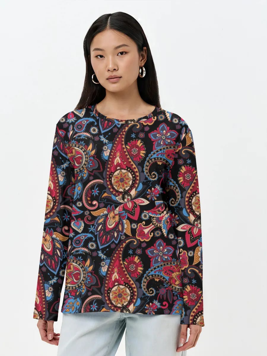 Boho Paisley Floral Swirls