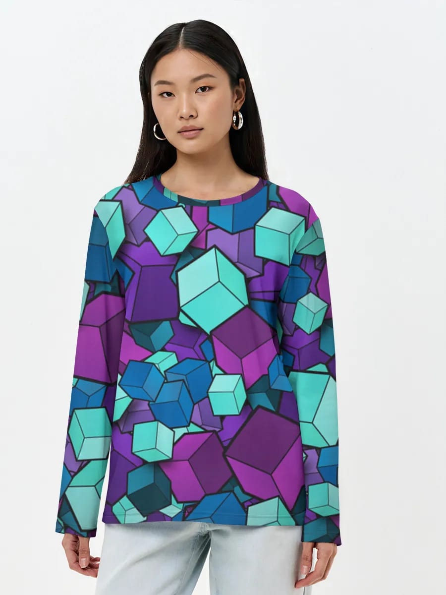 Neon Isometric Cubes