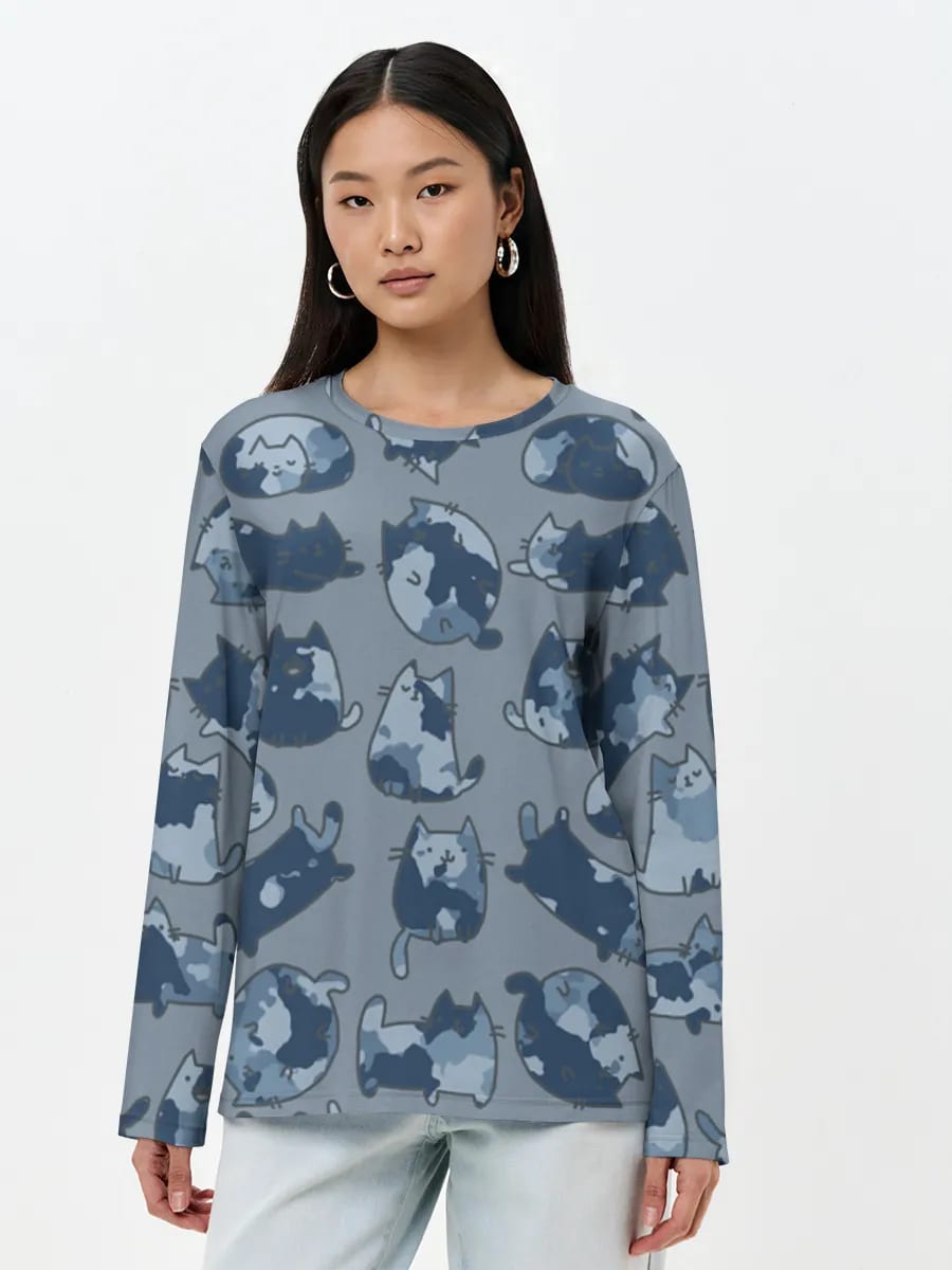 Blaue Kawaii Katzen