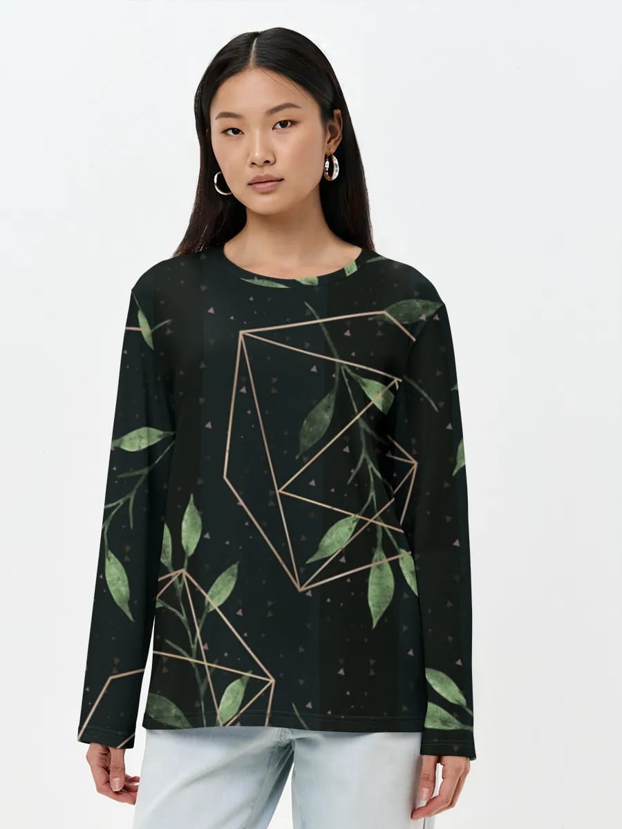 Botanik geometrik tilla barglar