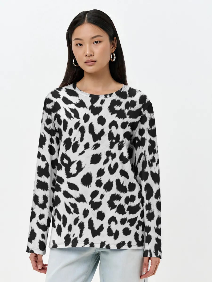 Black And White Leopard Print