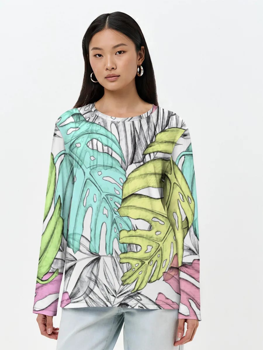 Pastel monstera jungl barglari