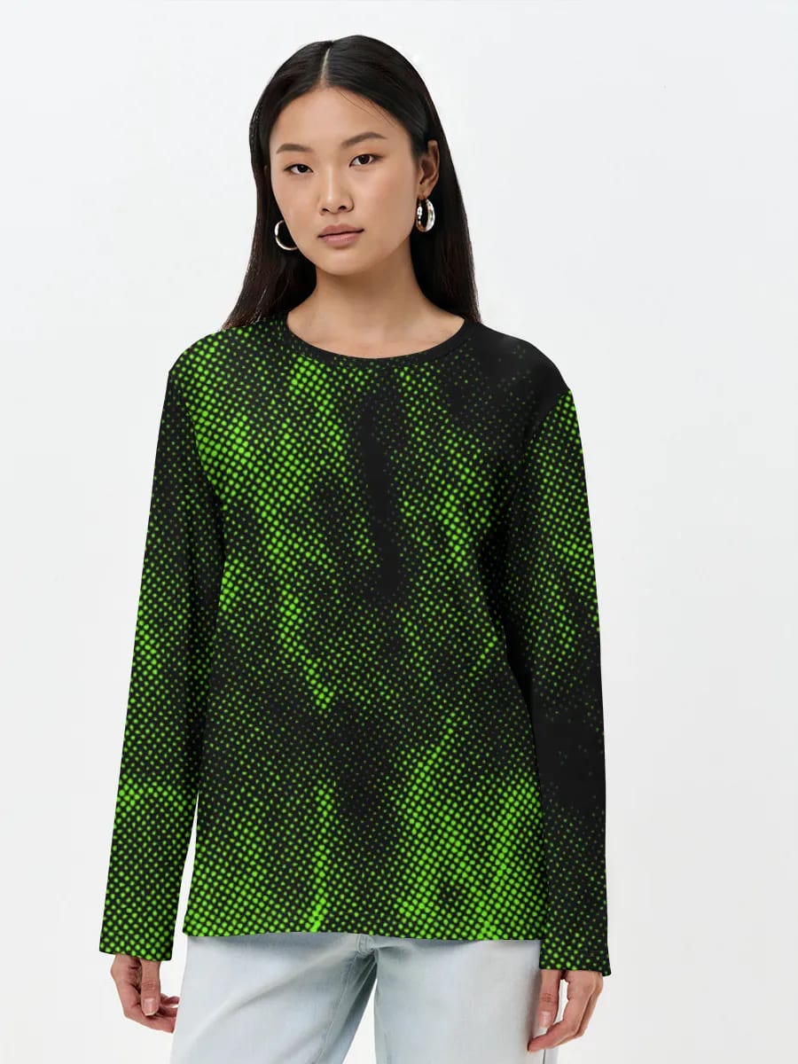 Neon Green Halftone Grunge