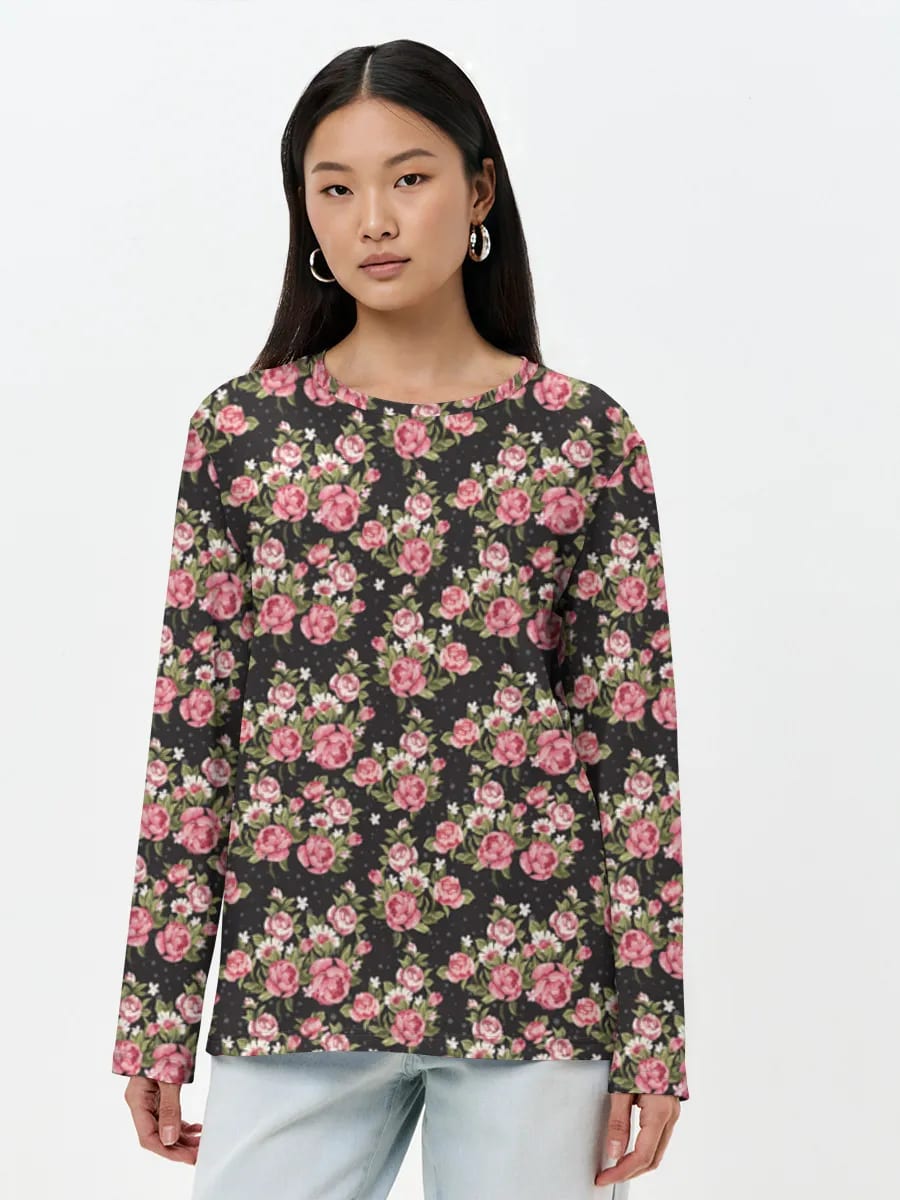 블랙 배경 핑크 로즈