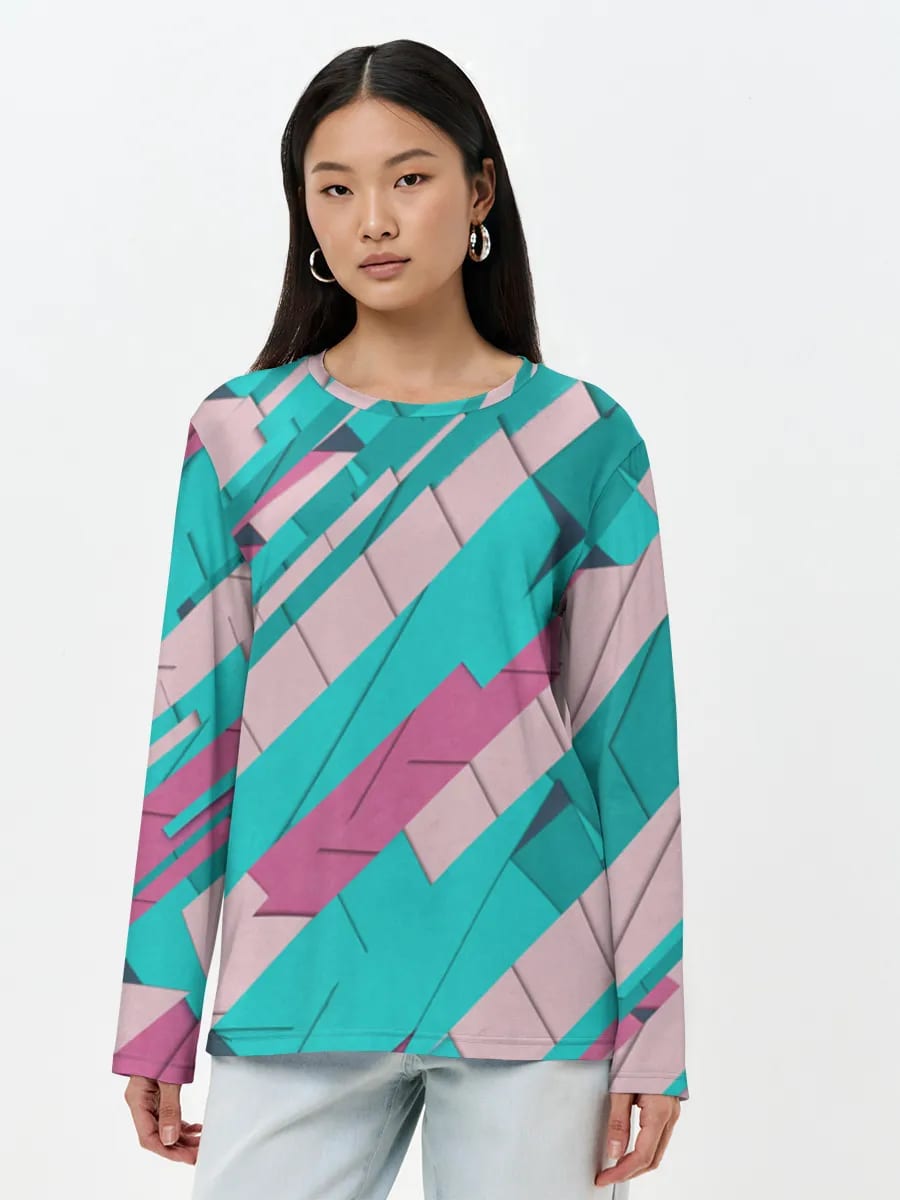 Teal Pink Paper Cut