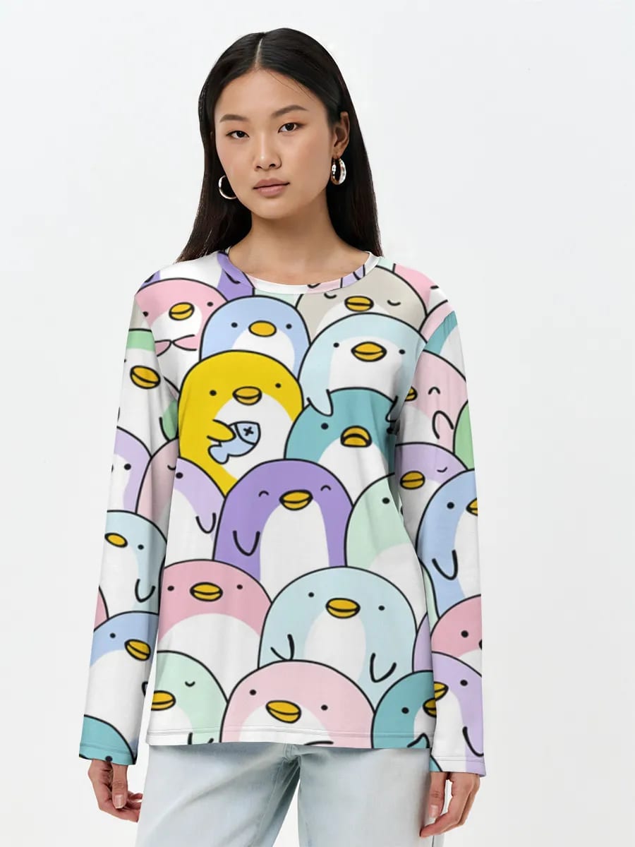 Pastell Pinguin-Schar