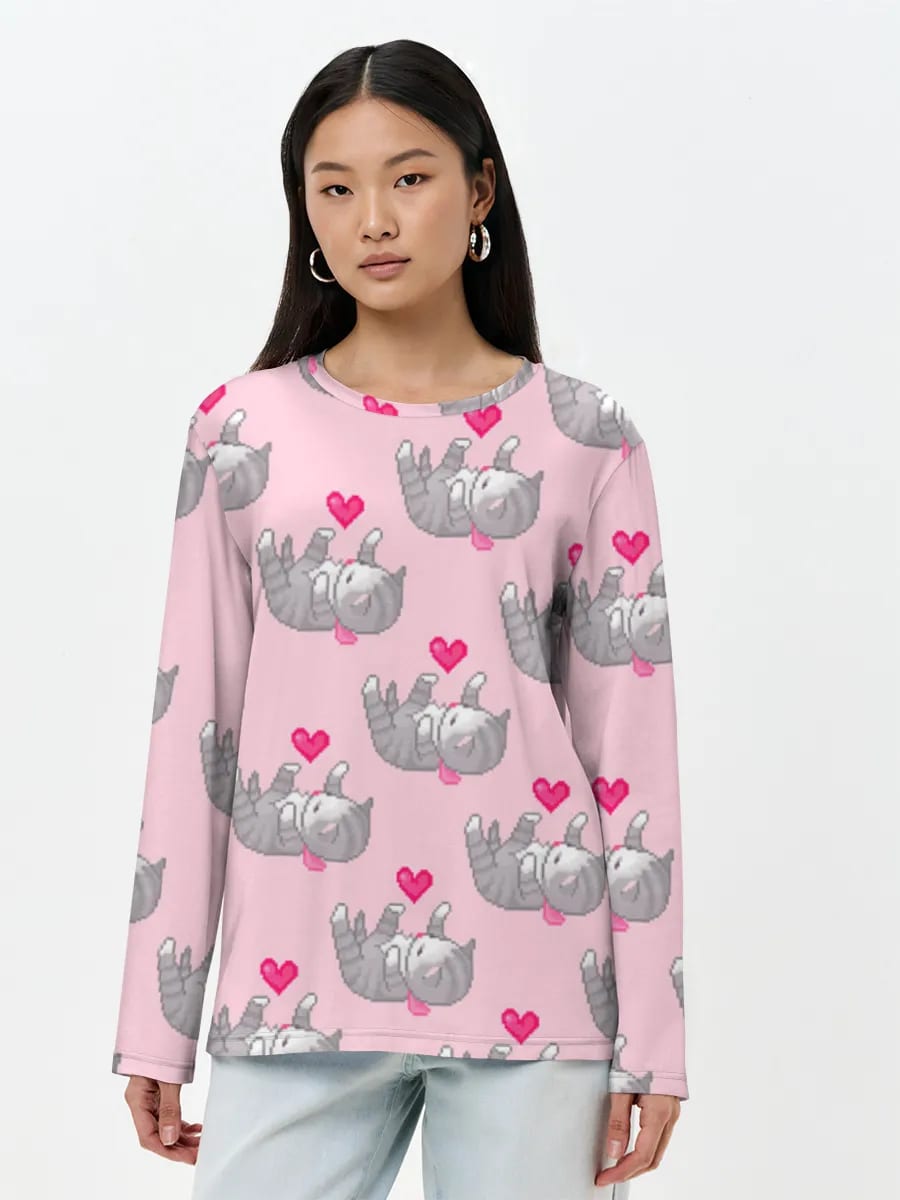 Pixel Katze verliebt