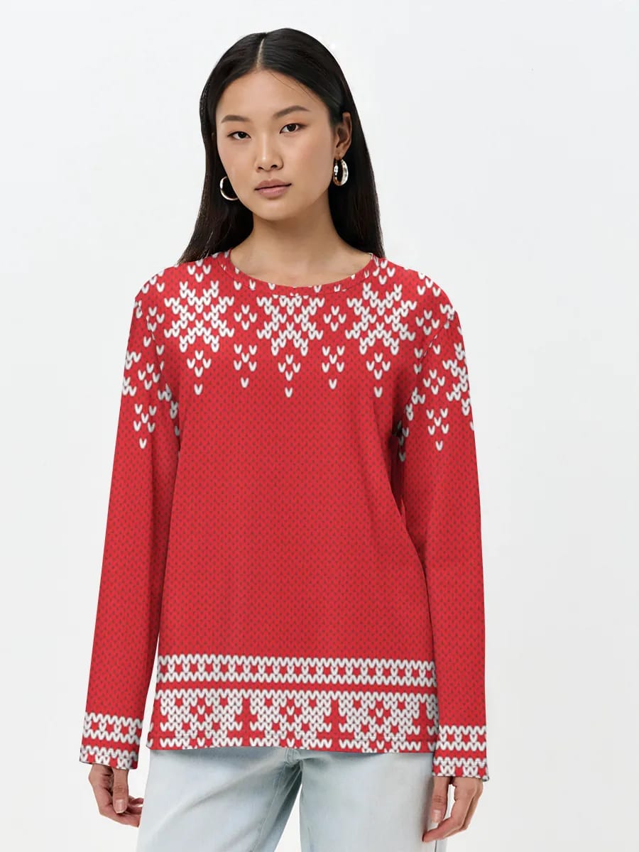 Rote Fair Isle Herzen