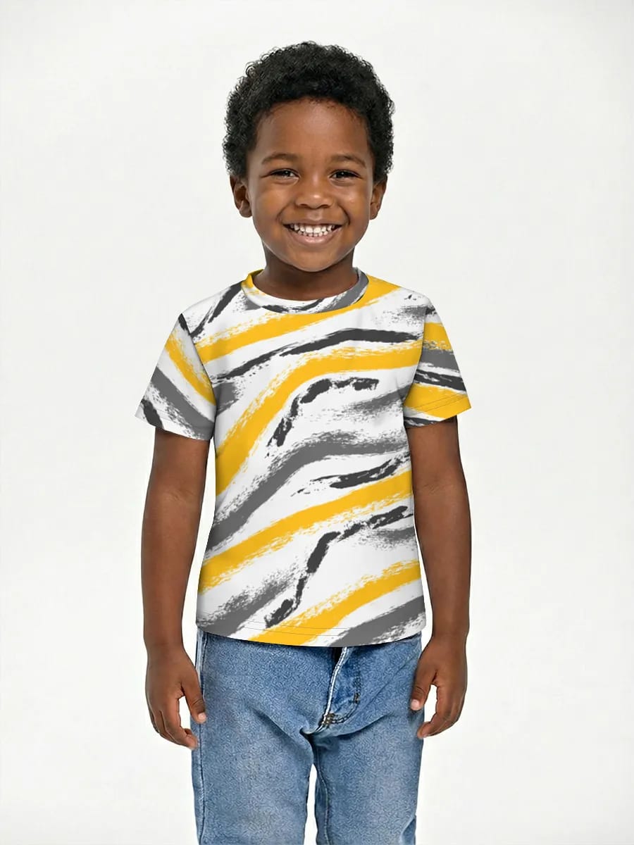 Mustard Chevron Brushstrokes