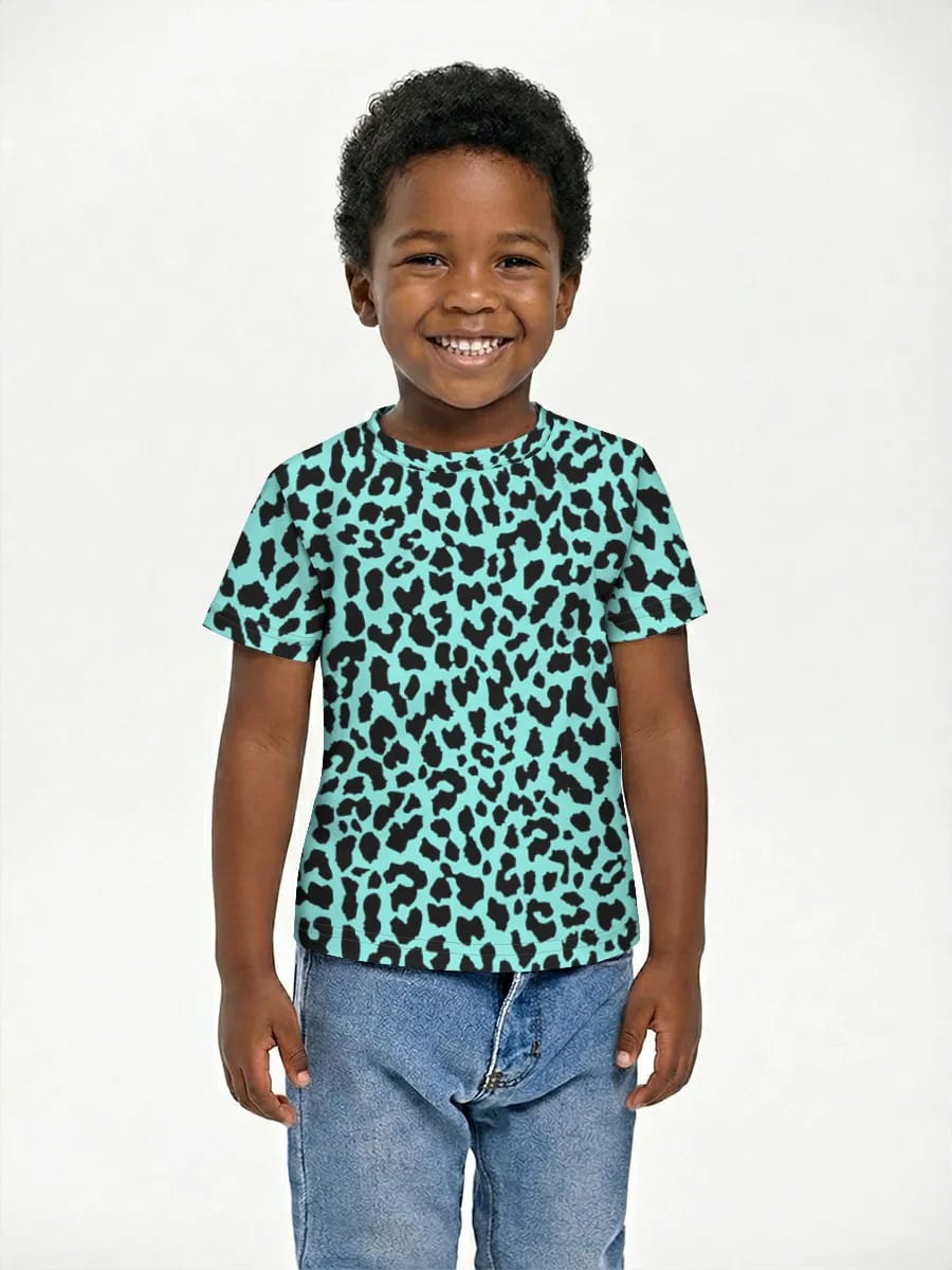 Turquoise Leopard Print