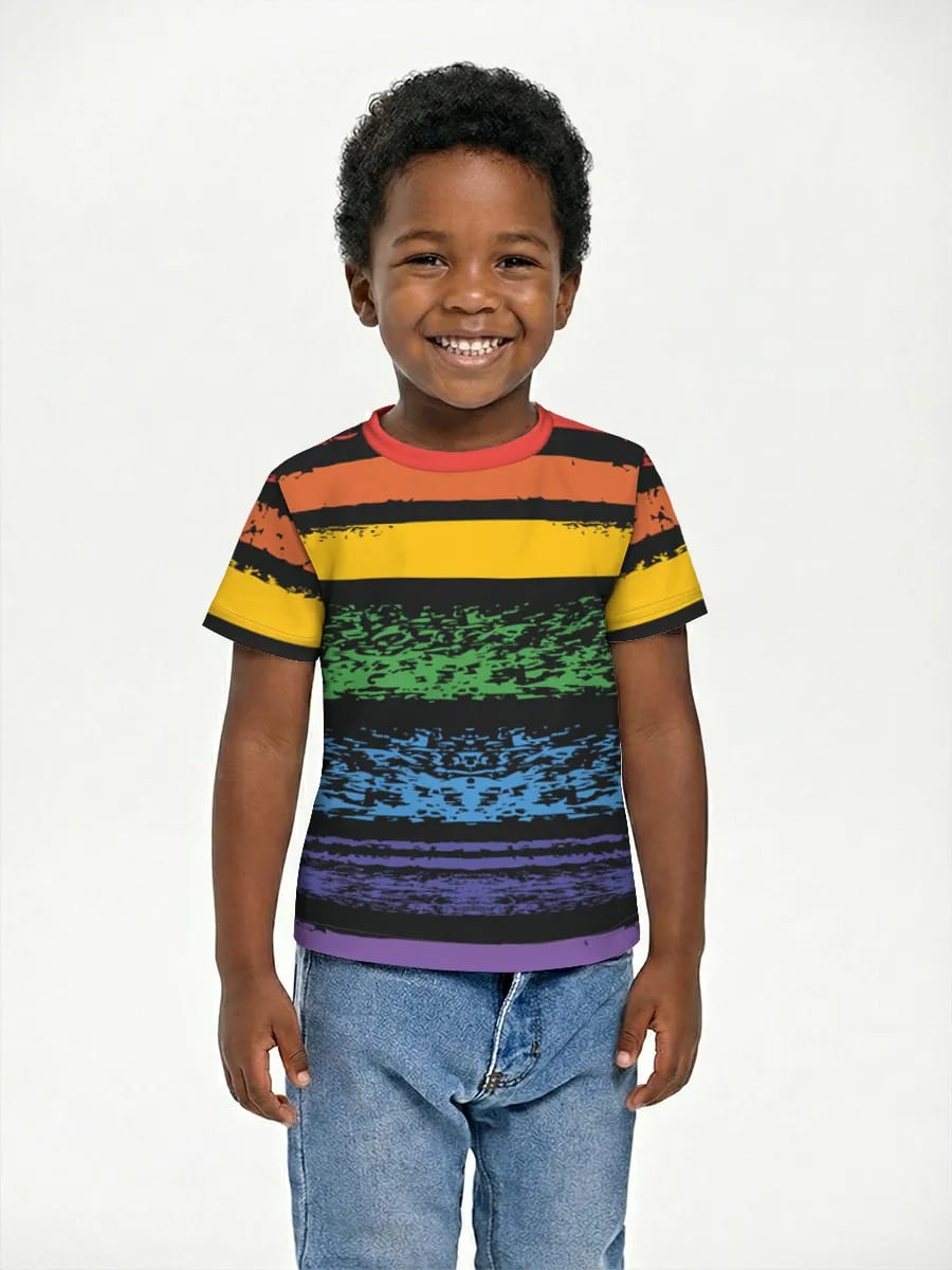Distressed Rainbow Stripes