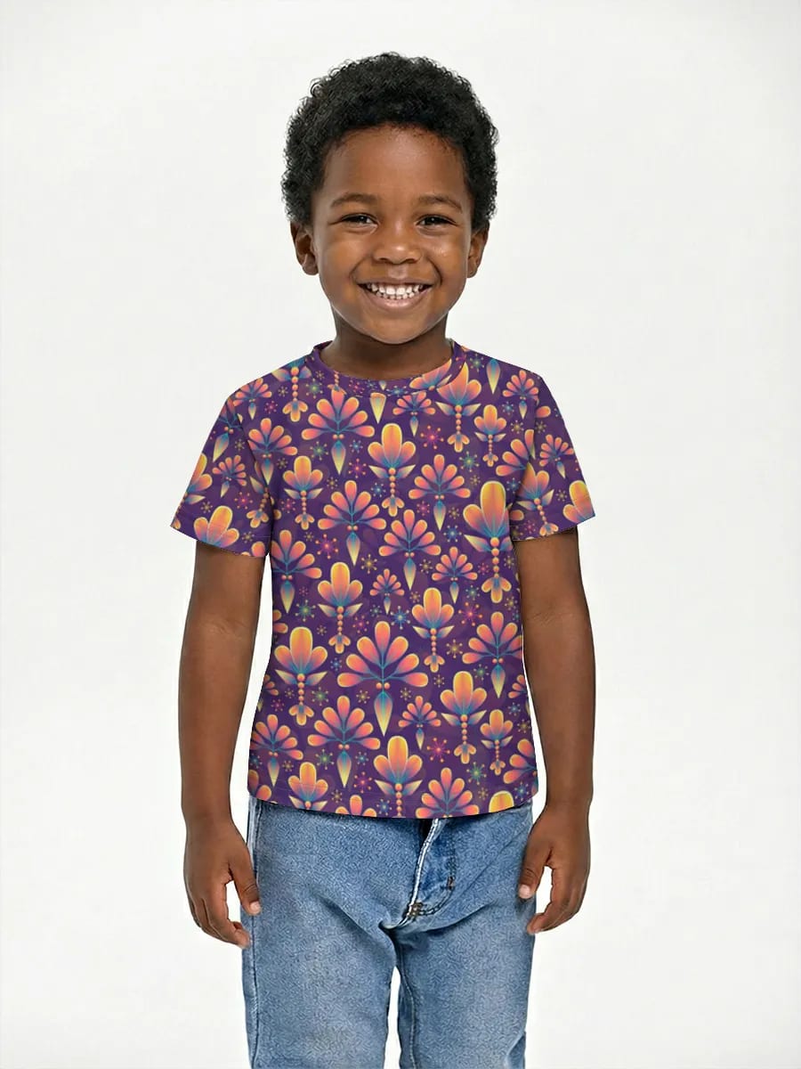 Vibrant Retro Floral Motifs