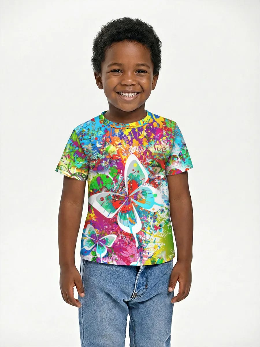 Rainbow Butterfly Paint Splash