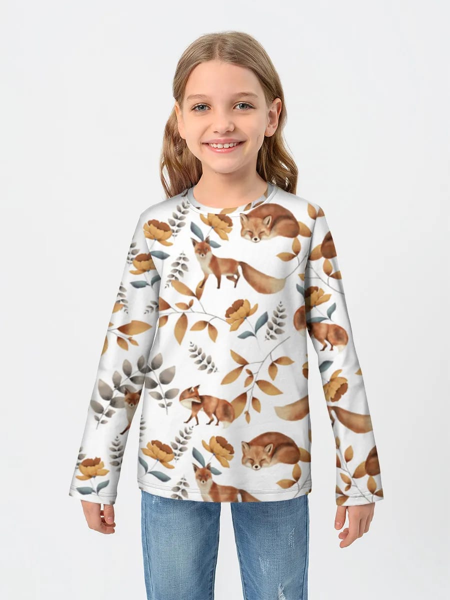 Aquarell Fuchs Herbstblumen